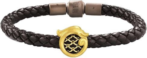 CHOW SANG SANG 999 24K Solid Gold Noir Charm Coiling Dragon Charm Bracelet for Men and Women 94371C in Saudi Arabia