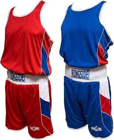 Ringside Boxing Competition Outfit, Reversible Red/Blue in Saudi Arabia