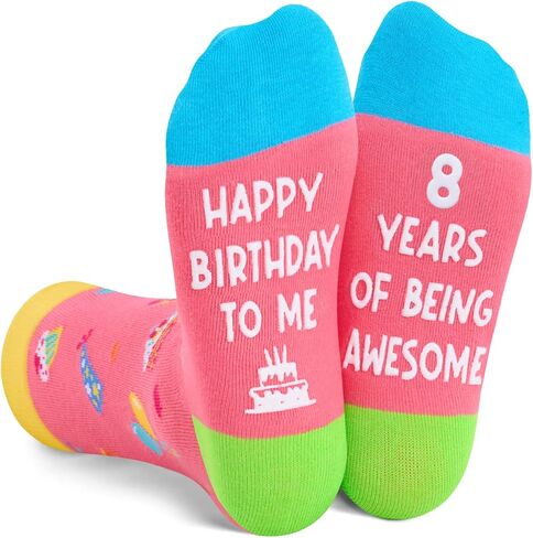 Zmart Gifts for 8 Year Old Girls Boys, 8th Birthday Gifts, Gifts for Boys Girls age 8, Crazy Silly Funny Socks for Kids, Kids Novelty Socks in Saudi Arabia