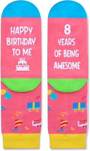 Zmart Gifts for 8 Year Old Girls Boys, 8th Birthday Gifts, Gifts for Boys Girls age 8, Crazy Silly Funny Socks for Kids, Kids Novelty Socks in Saudi Arabia
