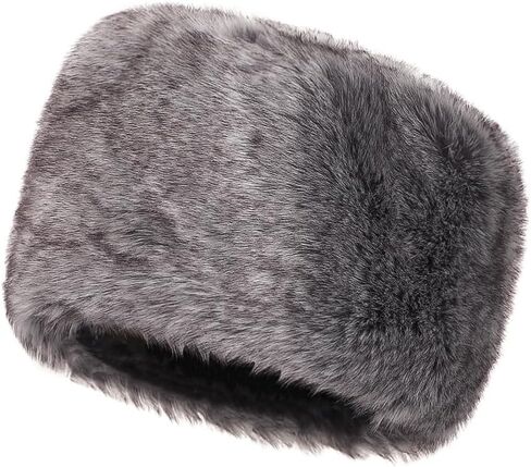 Unisex Russian Ushanka Cossack Trapper Hat Faux Rabbit Fur Trooper Hat Fuzzy Furry Hunting Hat Winter Outdoor Warm Skiing Cap in Kuwait