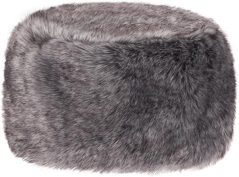 Unisex Russian Ushanka Cossack Trapper Hat Faux Rabbit Fur Trooper Hat Fuzzy Furry Hunting Hat Winter Outdoor Warm Skiing Cap in Kuwait