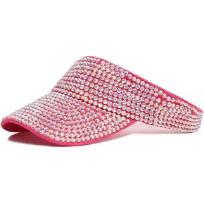 DOANNOTIUM Sun Visor Hats Shiny Rhinestones Ball Caps Fashionable Empty Top Baseball Sun Cap for Women in Saudi Arabia