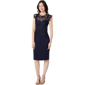 Vince Camuto Women's Lace & Crepe Sheath Dress