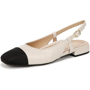 Vionic Women’s Orchid Petaluma Comfort Flats- Supportive Lightweight Slingback Flats With Arch Support Insole That Helps Correct Pronation Black Leather 8.5 Wide