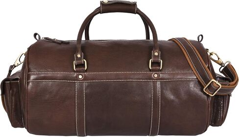 Aaron Leather Duffle Bag for Men, 30L Overnight Weekender Garment Duffel Bags for Travel, Carry On Mens Weekend Bag for Traveling, Gym, Luggage Bag, Perfect Classic Gift for Father's Day - Arlington in Saudi Arabia