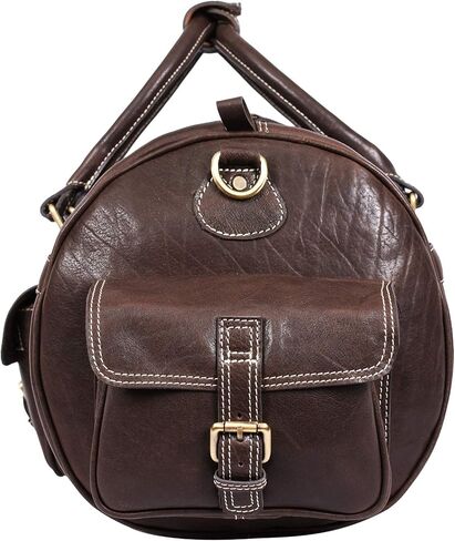 Aaron Leather Duffle Bag for Men, 30L Overnight Weekender Garment Duffel Bags for Travel, Carry On Mens Weekend Bag for Traveling, Gym, Luggage Bag, Perfect Classic Gift for Father's Day - Arlington in Saudi Arabia