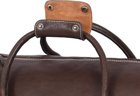Aaron Leather Duffle Bag for Men, 30L Overnight Weekender Garment Duffel Bags for Travel, Carry On Mens Weekend Bag for Traveling, Gym, Luggage Bag, Perfect Classic Gift for Father's Day - Arlington in Saudi Arabia