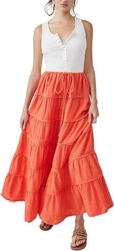 تنورة ماكسي من Free People Simply Smitten in Kuwait