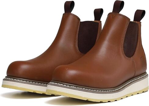 HANDPOINT Slip-on Soft Toe Work Boot for Men, SURETRACK Leather Slip Resistant Durable Breathable Work Boot 84985 in Kuwait