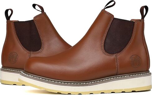 HANDPOINT Slip-on Soft Toe Work Boot for Men, SURETRACK Leather Slip Resistant Durable Breathable Work Boot 84985 in Kuwait