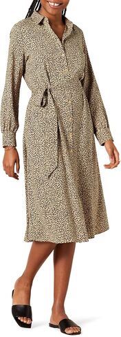Amazon Essentials Women's Georgette Long Sleeve Midi Length Shirt Dress in Saudi Arabia