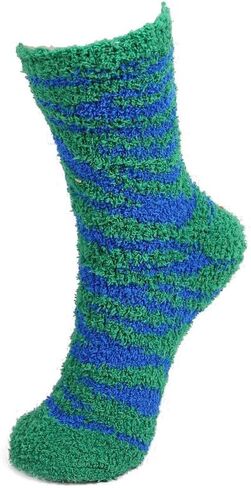 BambooMN Super Soft Microfiber Fuzzy Team Spirit Socks - Zebra Print - 8 Options 4 Pairs in Saudi Arabia