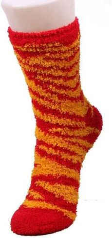 BambooMN Super Soft Microfiber Fuzzy Team Spirit Socks - Zebra Print - 8 Options 4 Pairs in Saudi Arabia