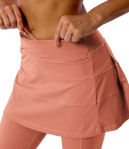 تنورة MEIVSO النسائية ذات الثنيات للتمرين والتنس كابري الرياضية النشطة ذات التنورة الضيقة والجري مع جيوب in Kuwait