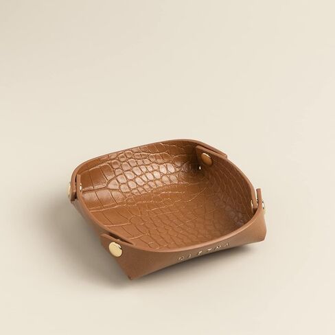 OLETHA Small Jewelry Tray Set of 2 - Aesthetic Travel Trinket Dish Ring Earring Holder - Light Taupe in Saudi Arabia