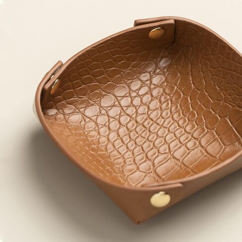 OLETHA Small Jewelry Tray Set of 2 - Aesthetic Travel Trinket Dish Ring Earring Holder - Light Taupe in Saudi Arabia