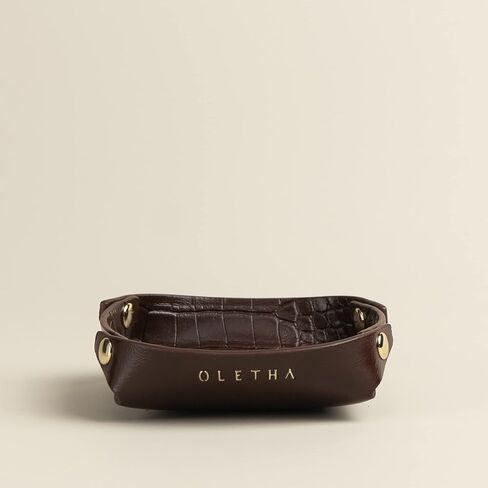 OLETHA Small Jewelry Tray Set of 2 - Aesthetic Travel Trinket Dish Ring Earring Holder - Light Taupe in Saudi Arabia