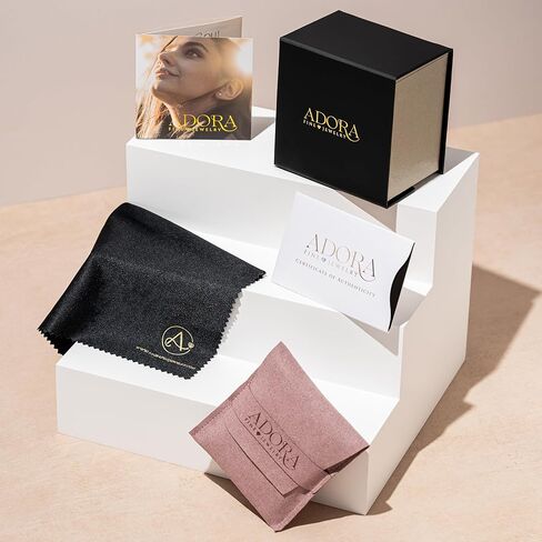 مجوهرات Adora الجميلة من الذهب الأصفر عيار 18 قيراط أو 925 مطلي بالروديوم مويسانيتي مع إطار من الألماس مجموعة أقراط أو سوار أو قلادة | 0.50 إلى 1.0 قيراط in Kuwait