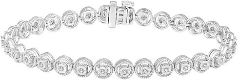 ARAIYA FINE JEWELRY 10K Gold or Sterling Silver Round Diamond Tennis Bracelet (1/2 cttw, I-J Color, I2-I3 Clarity), 7" in Saudi Arabia
