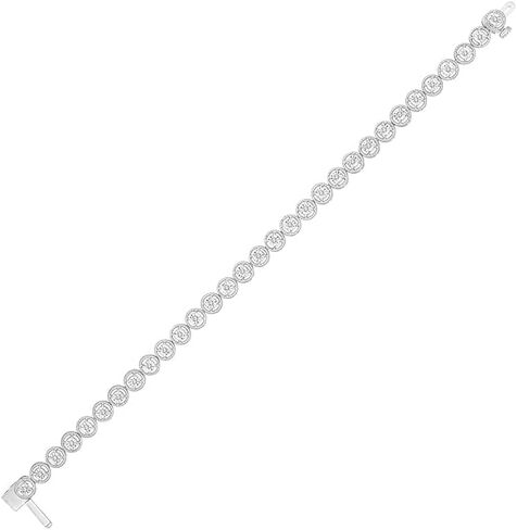 ARAIYA FINE JEWELRY 10K Gold or Sterling Silver Round Diamond Tennis Bracelet (1/2 cttw, I-J Color, I2-I3 Clarity), 7" in Saudi Arabia