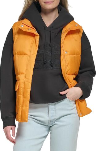 Levi's Women's Sporty Box Quilted Puffer Vest, Berry, Medium in Saudi Arabia