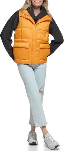 Levi's Women's Sporty Box Quilted Puffer Vest, Berry, Medium in Saudi Arabia