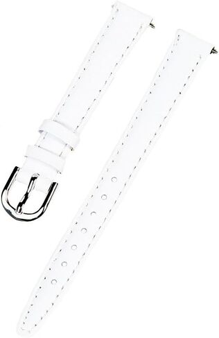 12mm Womens Padded Stitched Genuine Leather Watch Band Strap in Saudi Arabia