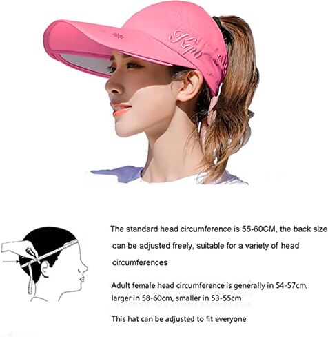 IPESHTKA Women's Sun Hat, Wide Brimmed Summer Hat, Adjustable Sunscreen Uv Foldable Sun Hat, Breathable in Saudi Arabia