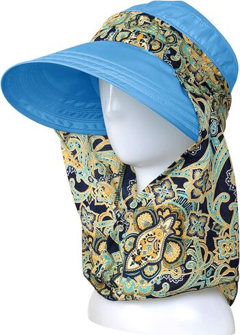 قبعات KXF الشمسية للنساء للحماية من الشمس، قبعة شاطئ صيفية واسعة الحواف قابلة للطي مع جزء علوي قابل للفصل in Kuwait