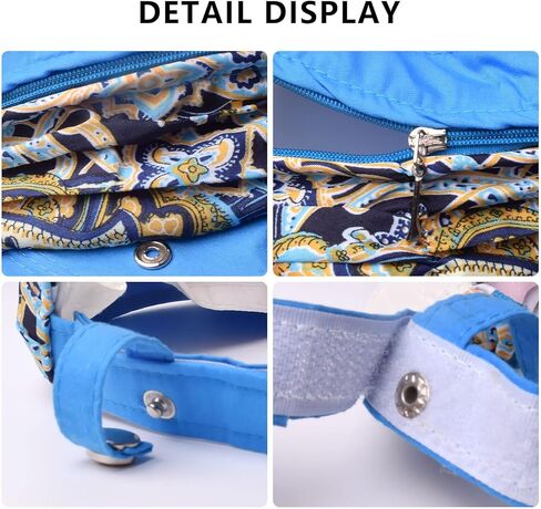 قبعات KXF الشمسية للنساء للحماية من الشمس، قبعة شاطئ صيفية واسعة الحواف قابلة للطي مع جزء علوي قابل للفصل in Kuwait