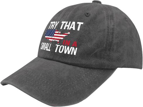 ODCRAT Try That in A Small Town Trucker Hat Funny Hat Pigment Black Hats for Women Gifts for Boyfriends Cool Hat in Saudi Arabia