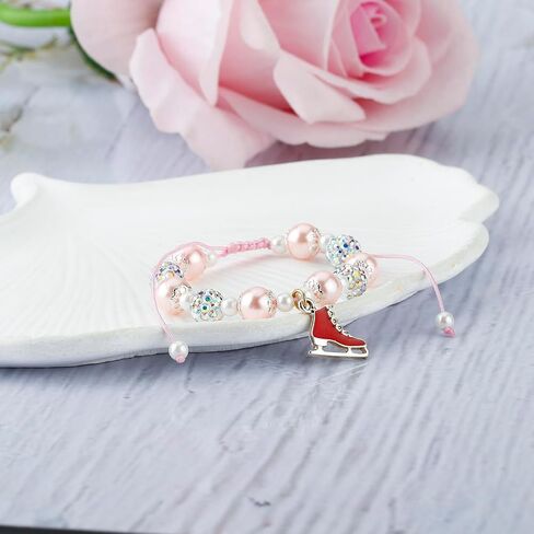 MollyQueen Figure Skating Bracelet Ice Skating Gifts Ice Skating Accessories Figure Skater Gift Skate Lover Gift Winter Sports Jewelry Ice Skate Coach Gifts Ice Skater Gifts for Girls in Saudi Arabia