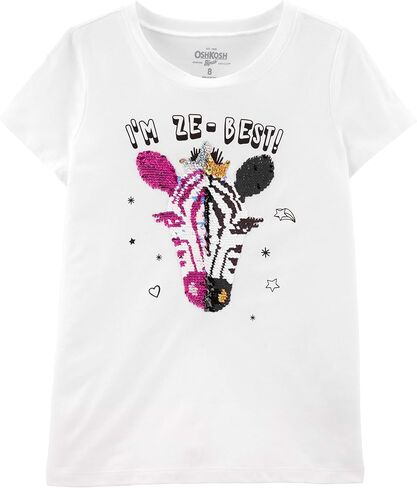 تي شيرت OshKosh B'Gosh للفتيات ذو الوجه الصغير بالترتر in Kuwait