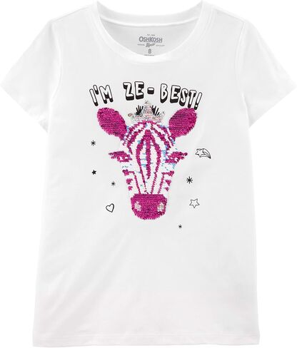 تي شيرت OshKosh B'Gosh للفتيات ذو الوجه الصغير بالترتر in Kuwait
