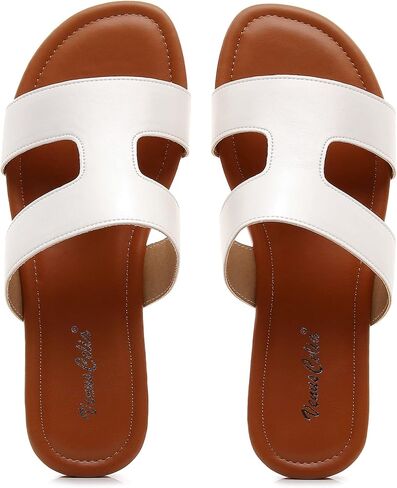 VenusCelia Women's H Band Wide Flat Sandal in Saudi Arabia
