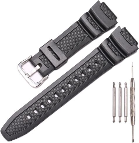XBHSW Resin watch strap Compatible with Casio AE-1000w SGW-300H AQ-S800W W-800H Men's Waterproof Rubber Band Replacement Bracelet in Saudi Arabia