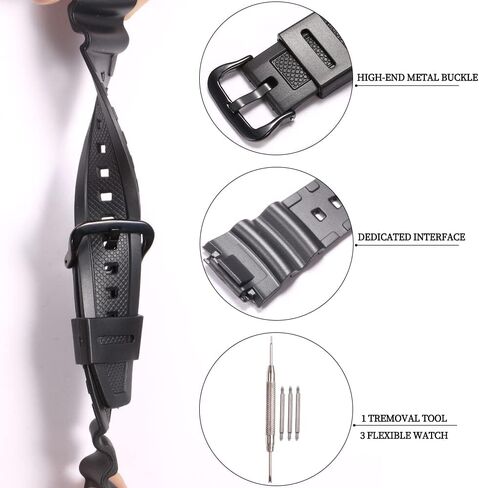 XBHSW Resin watch strap Compatible with Casio AE-1000w SGW-300H AQ-S800W W-800H Men's Waterproof Rubber Band Replacement Bracelet in Saudi Arabia