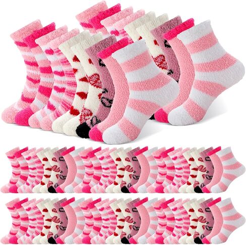 Cutecrop 36 زوجًا من الجوارب النسائية لعيد الحب جوارب غامضة ناعمة ومريحة منفوشًا جوارب Galentines Day Party Favors in Kuwait