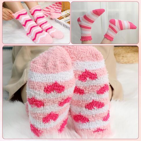 Cutecrop 36 زوجًا من الجوارب النسائية لعيد الحب جوارب غامضة ناعمة ومريحة منفوشًا جوارب Galentines Day Party Favors in Kuwait
