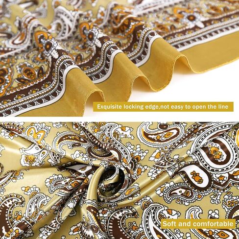 GERINLY 35 Inch Wild Rag Cowboy Scarves for Men, Large Rancher Neckerchief Silk Feel, Oversize Western Bandana in Saudi Arabia