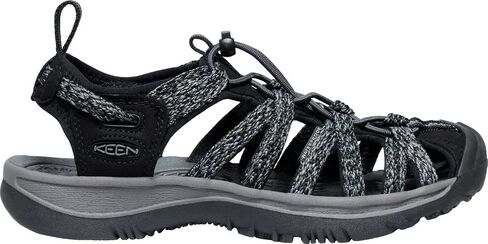 KEEN Women's Whisper Closed Toe Sport Sandals, Black/Steel Grey, 8 in Saudi Arabia