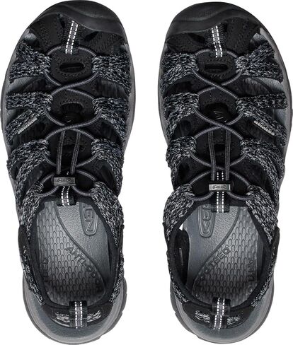 KEEN Women's Whisper Closed Toe Sport Sandals, Black/Steel Grey, 8 in Saudi Arabia