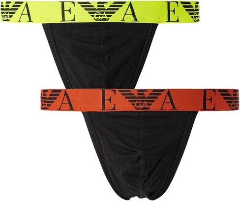 Emporio Armani Men's Bold Monogram 2 Pack Jock Strap in Saudi Arabia