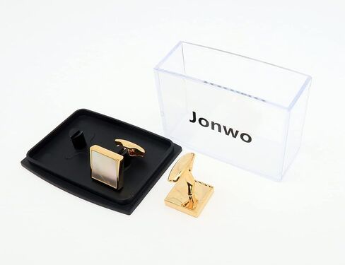 Jonwo ساحة أم اللؤلؤ الرجال أزرار أكمام وربطة عنق مجموعة كليب اليدوية الفضة الذهب الرجال التعادل كليب أزرار أكمام دبوس التعادل لقميص الأعمال الزفاف ربطة العنق in Saudi Arabia