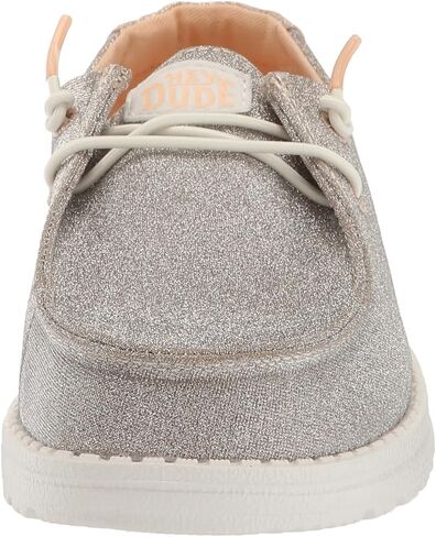 HEYDUDE Women’s Wendy Metallic Sparkle Slip On Shoes | Stylish Fashion Loafers for Women | Lightweight & Comfortable in Saudi Arabia