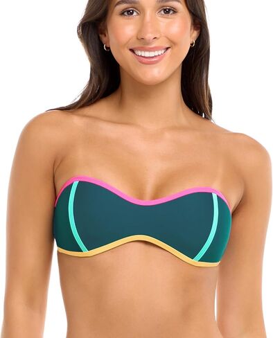 Body Glove Women's Standard Tainted Love Retro Bandeau Bikini Top Swimsuit in Saudi Arabia