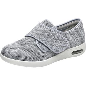 JBTNBX Women's Diabetic Shoes with Wide Width Adjustable Closure Lightweight Comfortable Fashion Walking Sneakers for Arthritis Edema Fasciitis Swollen feet-10.5 Beige in Saudi Arabia