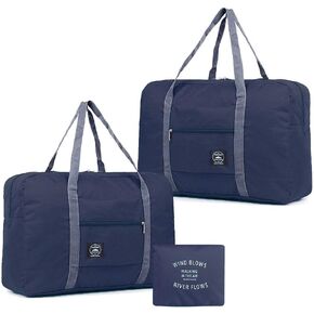 2 Pack Foldable Travel Duffel Bag, Lightweight Carry On Luggage Bag for Women and Men, Waterproof Multipurpose Sport Duffle for Sports, Gym, Vacation in Saudi Arabia