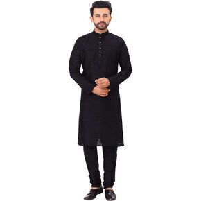 Tathastu Mens Emboridered Silk Kurta Pyjama Set in Kuwait